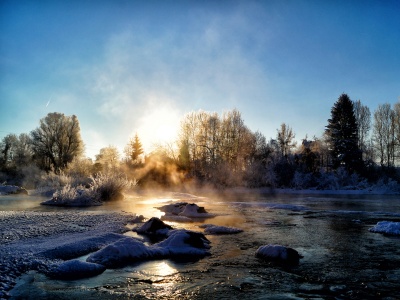 An der Drau im Winter